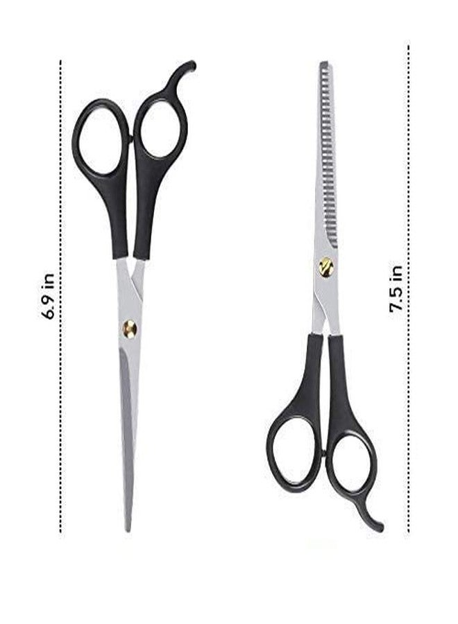 GutarGoo® Stainless Steel Professional Salon Barber Hair Cutting & Thinning Scissors Hairdressing Styling Tool (Black) - Image 2