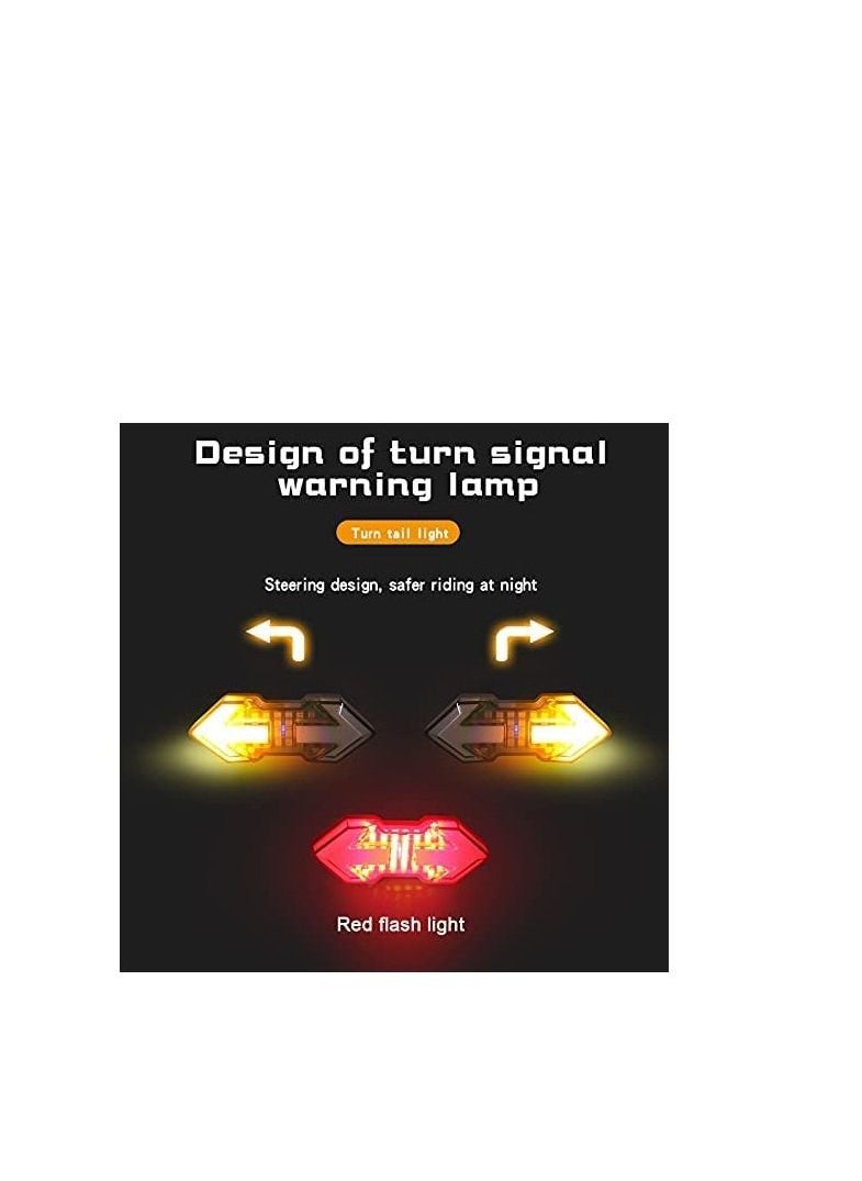 SYOSI - Bike Turn Signals,Bright Bike Tail Light with Turn Signals, 120 Lumens USB Rechargeable LED Rear Bike Light, Wireless Remote Control Bike Blinkers, IPX5 Waterproof Bike Safety Light for Night - Image 1
