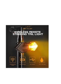 SYOSI Bike Turn Signals,Bright Bike Tail Light with Turn Signals, 120 Lumens USB Rechargeable LED Rear Bike Light, Wireless Remote Control Bike Blinkers, IPX5 Waterproof Bike Safety Light for Night  - Image 5