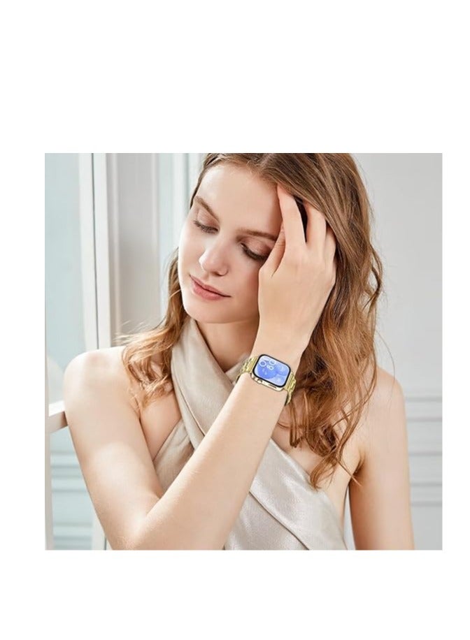 Metal Bracelets Compatible with Huawei Watch Fit 3 Bracelet, Stainless Steel Replacement Strap for Huawei Watch Fit 3 Watch Strap for Women Men - Image 4