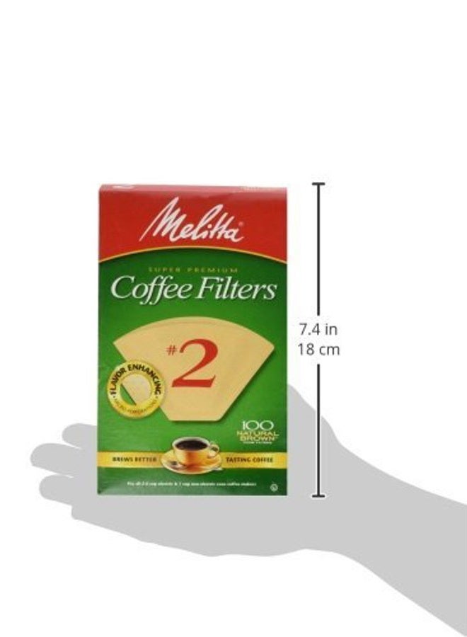 Melitta Cone Coffee Filter #2 - Natural Brown 100 Count (2 Pack) - Image 2