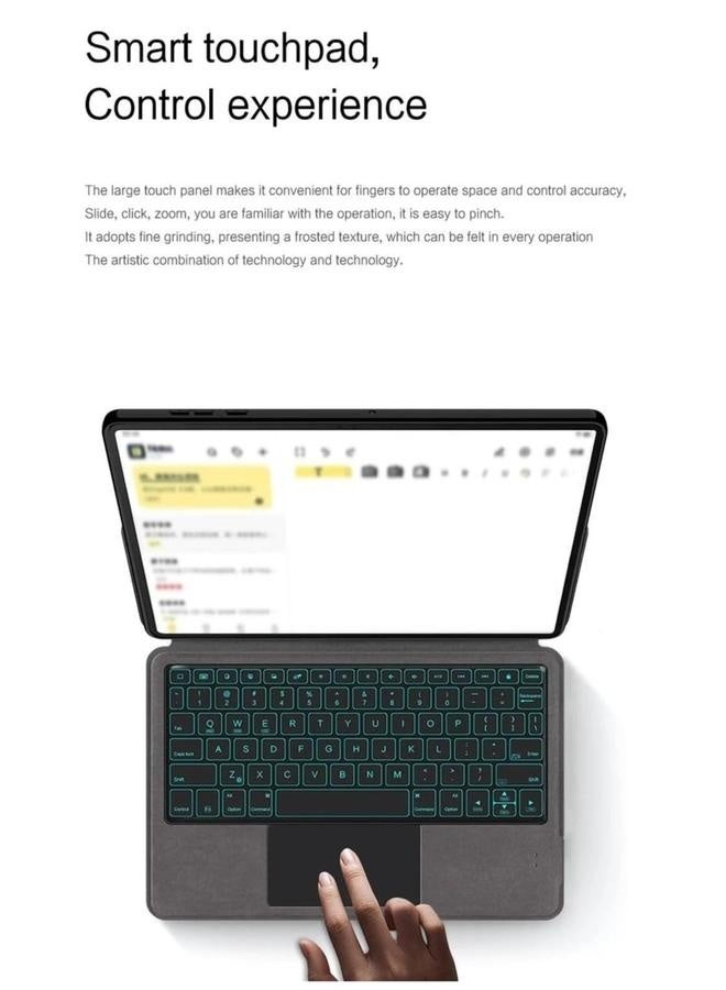 Keyboard Case Touch Compatible with Honor Pad X8a 11 inch 2024, Detachable Backlight Any-Angle Kickstand  Leather Cover for - Image 3
