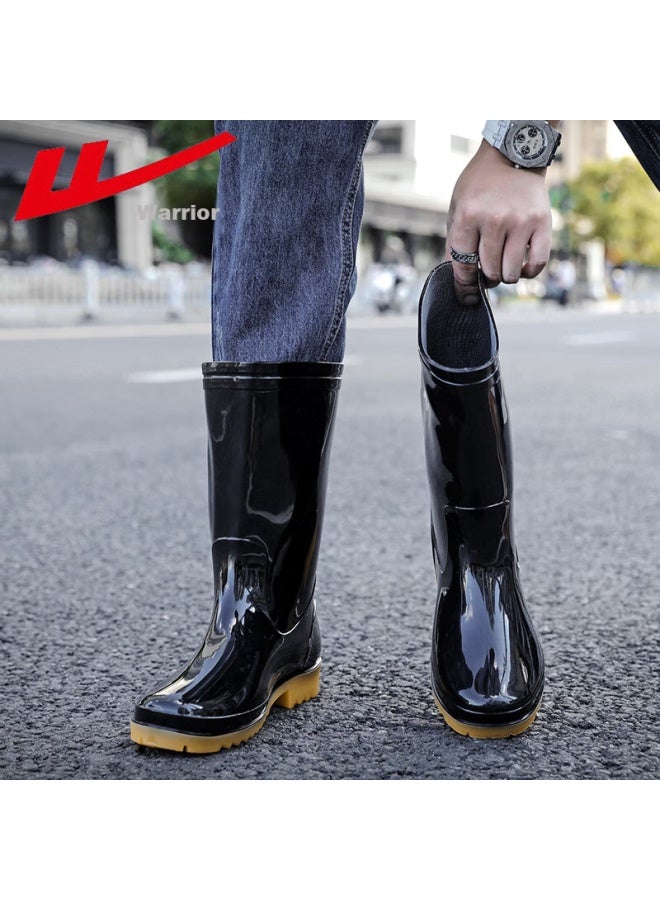 Warrior Men'S Mid-High Rain Boots, Rubber Shoes, Overshoes, Waterproof Shoes, 827, Black Mid-High, Size 39 - Image 5