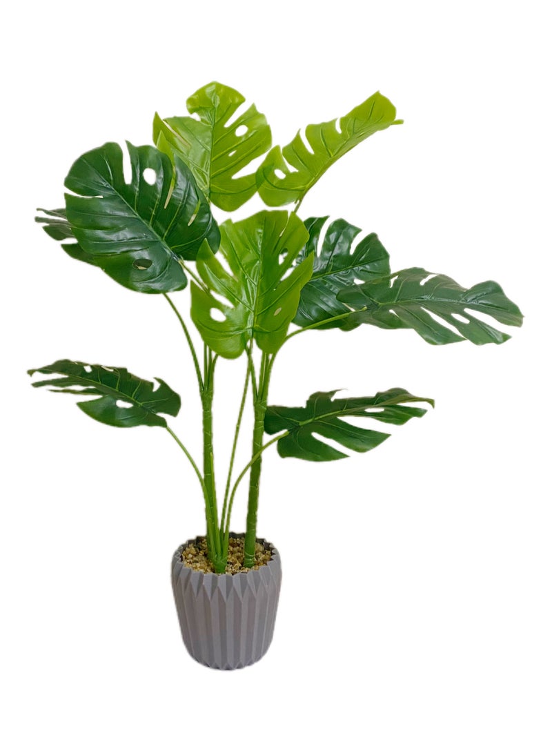 Artificial Turtle Back Plants 90cm high Home Decoration Indoor and Outdoor Artificial Large Plants Bonsai Suitable for Modern Office Living Room Home Furnishings Gifts with Flower Pots (Extra large) - Image 1