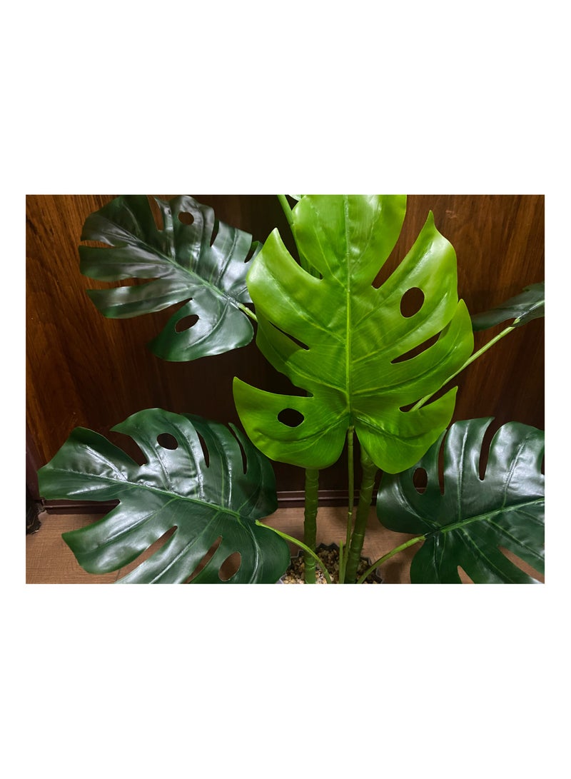 Artificial Turtle Back Plants 90cm high Home Decoration Indoor and Outdoor Artificial Large Plants Bonsai Suitable for Modern Office Living Room Home Furnishings Gifts with Flower Pots (Extra large) - Image 4
