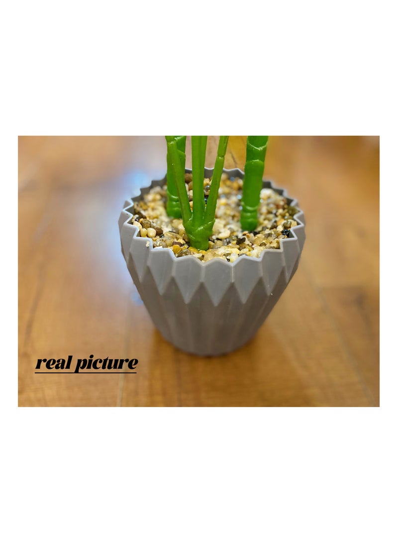 Artificial Turtle Back Plants 90cm high Home Decoration Indoor and Outdoor Artificial Large Plants Bonsai Suitable for Modern Office Living Room Home Furnishings Gifts with Flower Pots (Extra large) - Image 5