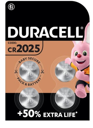 Duracell 2025 Lithium Coin Battery 3V, pack of 4, with Baby Secure Technology and suitable for keyfobs, scales, wearables and medical devices - pzsku/Z39B75D1DFF98BB585B11Z/45/1741796647/8a94c2b8-507b-4f02-bbcf-159f519f0bdc