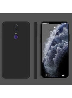 HuHa Case Cover For OPPO A9 / A9X / F11 Solid Color Imitation Liquid Silicone Straight Edge Dropproof Full Coverage Protective Case Black 