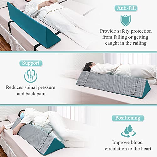 KAAMOS Bed Rails Foam Bolsters, Bed Guard Rail Pillow for Elderly Adults, Safety Bedside Rails Pads for Seniors, Hospital Bedrail Foam Roll Control Bolster, Medical Wedge Cushions Beds Bumper (1 Pcs) - Image 2