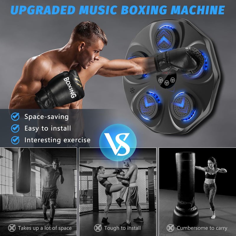 TGLLM Music Boxing Machine, Smart Bluetooth Boxing Machine for Adults & Kids, Boxing Machine Wall Mounted Music, Boxing Training Machine with Boxing Gloves for Home, Office, Gym - Image 3