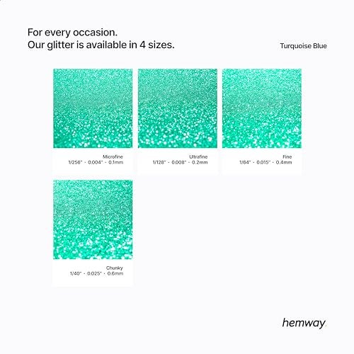 Hemway Glitter Grout Additive add Sparkle to Mosaic Tiles, Bathrooms, Wet Rooms, Kitchens, Tiled Based Rooms and Cement Based Grouts 100g / 3.5oz - Turquoise Blue - Image 3
