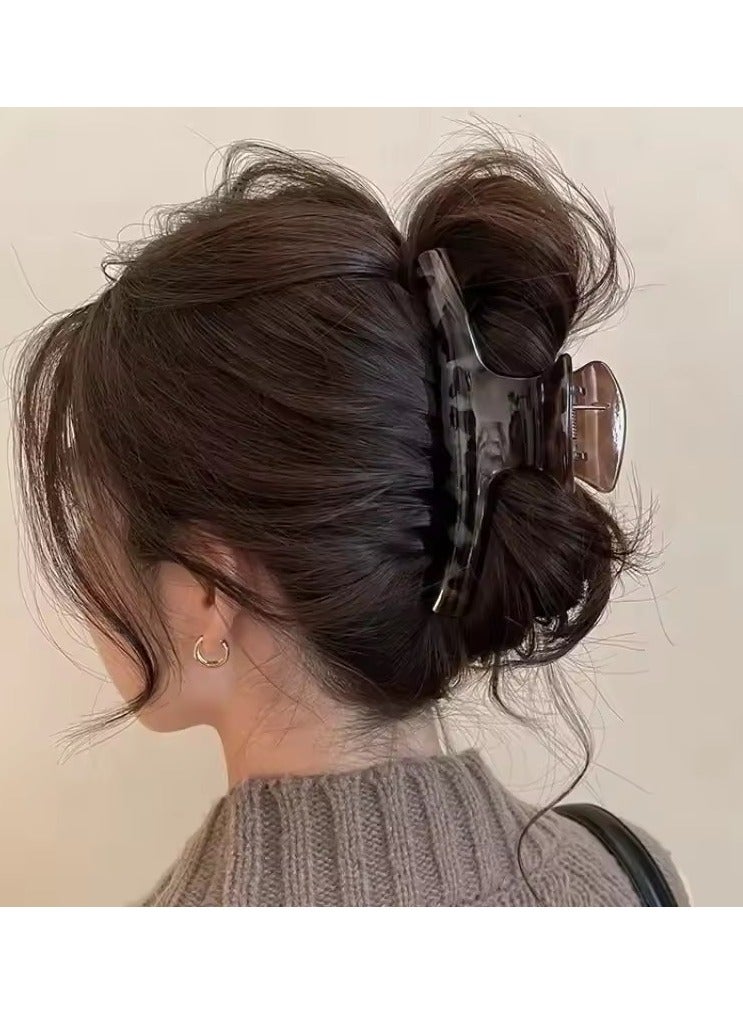 Goolsky 2024New Fashion Acrylic Arc Hair Claws Headwear Leopard Print Large HairClip Shark Clip For Women Barrettes Hair Accessories - Image 2