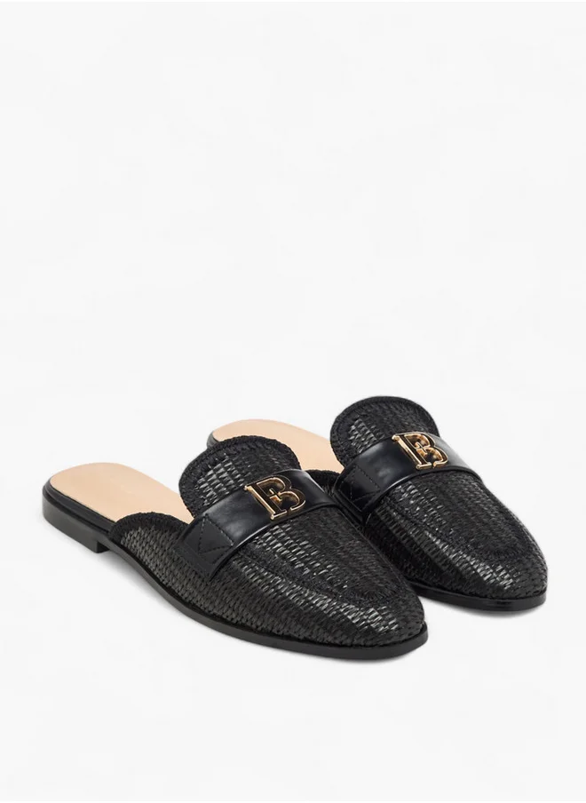 فلورا بيلا من شو إكسبرس Women's Textured Slip-On Mules with Metal Accent