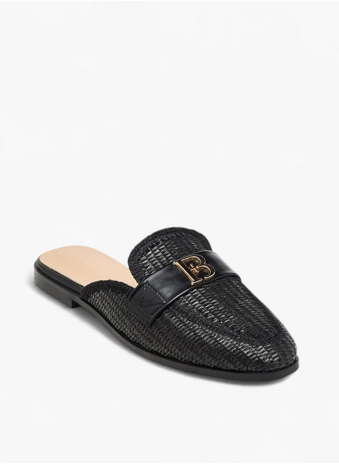 فلورا بيلا من شو إكسبرس Women's Textured Slip-On Mules with Metal Accent
