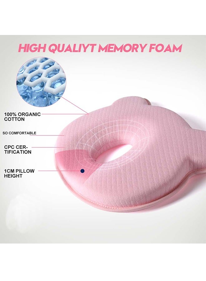 DOOKOO Baby Travel Pillow, Soft and Cozy Newborn Baby Headrest Prevents   Baby Stroller Bassinet Insert Head u0026 Neck Support Soft and Cozy Flat Design,Pink - Image 4