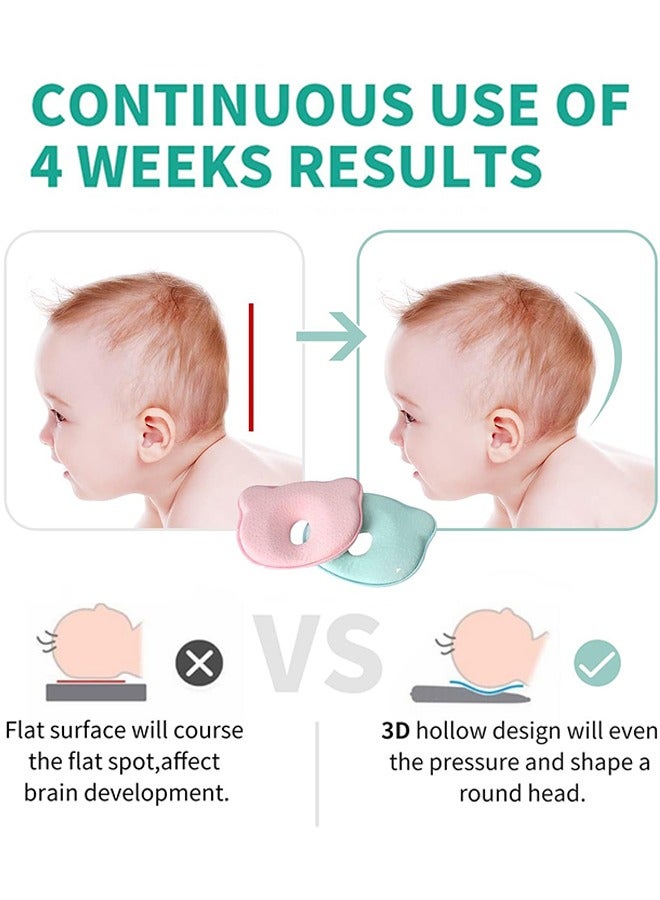 DOOKOO Baby Travel Pillow, Soft and Cozy Newborn Baby Headrest Prevents   Baby Stroller Bassinet Insert Head u0026 Neck Support Soft and Cozy Flat Design,Pink - Image 2