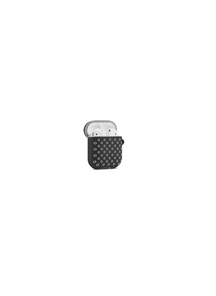 ماركة غير محددة - جراب AirPod Pro ، غطاء جراب Apple AirPod Pro لطيف من السيليكون مع طبقة مزدوجة واقية من الغبار مقاومة للصدمات مع سلسلة مفاتيح لعلبة AirPods Pro لطيفة (أسود / مرساة رمادي) - Image 1