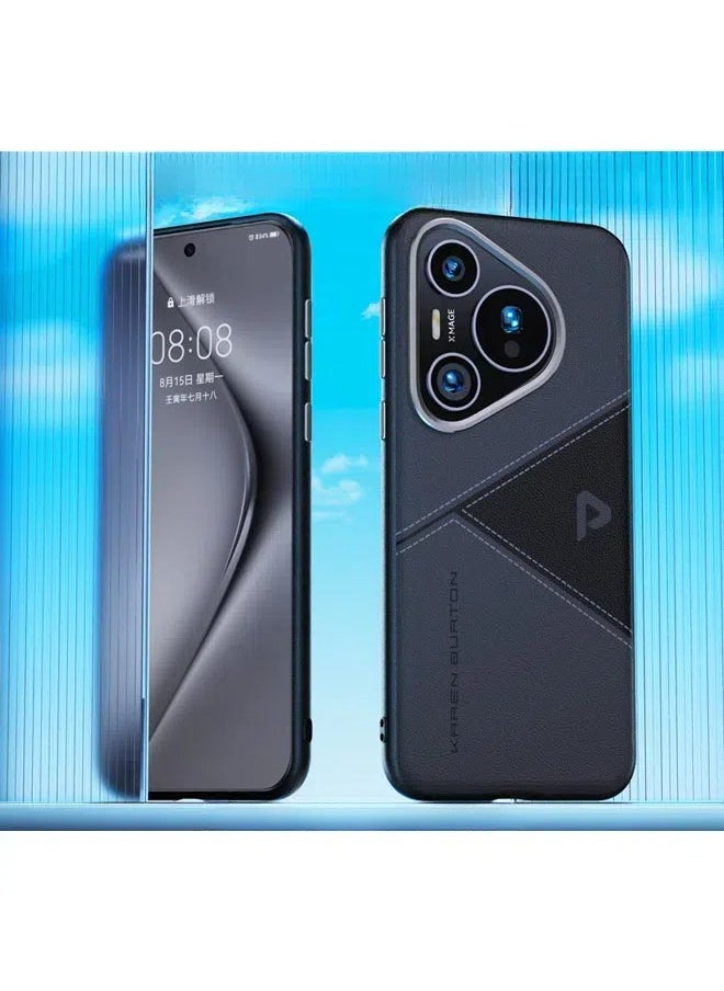 General Applicable to Huawei Pura70 70Pro 70Pro+ mobile phone case new ultra-thin all-inclusive anti-drop plain leather case  - Image 2