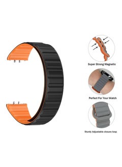O Ozone Silicone Loop Magnetic Watch Band For Samsung Galaxy Fit 3, Soft Silicone Sport Breathable Replacement Band for Men Women- Light blue  - Image 2