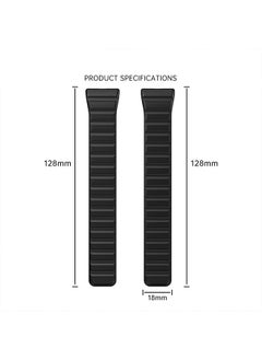 O Ozone Silicone Loop Magnetic Watch Band For Samsung Galaxy Fit 3, Soft Silicone Sport Breathable Replacement Band for Men Women- Light blue  - Image 4