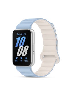 O Ozone Silicone Loop Magnetic Watch Band For Samsung Galaxy Fit 3, Soft Silicone Sport Breathable Replacement Band for Men Women- Light blue  - Image 1