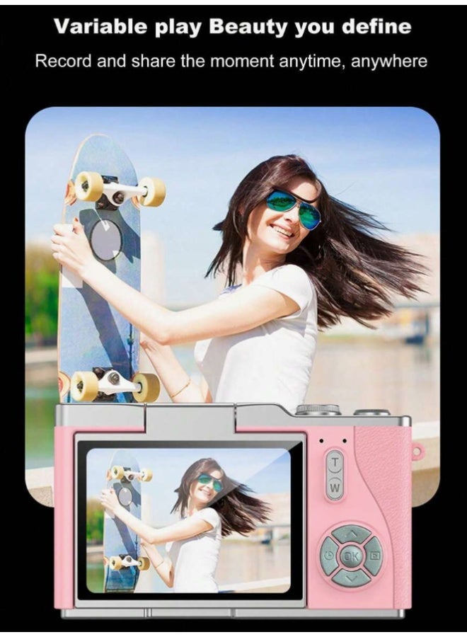 general 48MP Student Digital Camera with 4K CCD Digital Zoom, Portable Digital Camera with 180° Screen and Selfie Camera with Free 32GB SD Card and Card Reader - Image 5