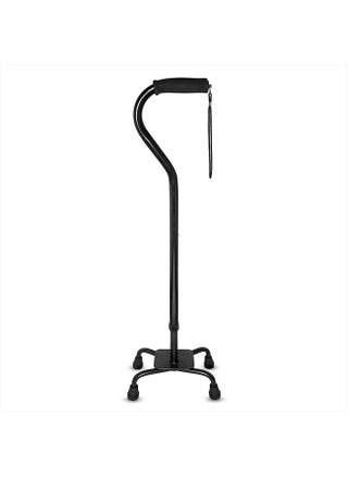 Quad Cane - Adjustable Walking Cane with 4-Pronged Base for Extra Stability - Foam Padded Offset Handle for Soft Grip - Works for Right or Left Handed Men or Women (Black) - pzsku/Z39B7DBC03C30D28989D0Z/45/_/1717019484/02964584-d4fe-4cc3-af30-efa7cc5eacb9