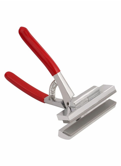 Professional Canvas Pliers, 4-3/4 inch Wide Jaw Canvas Pliers with Non-Slip Spring Return Handle and Rubber Pads