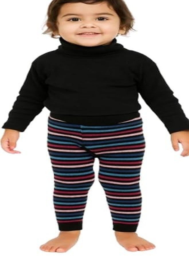 Fashiol Kids Warm Stocking Leggings | Soft Wool Blend Thermal Pants for Baby Boys & Girls | Unisex Baby Winter Wear Bottom (in, Age, 9 Months, 12 Months, 1, Blue) - Image 1