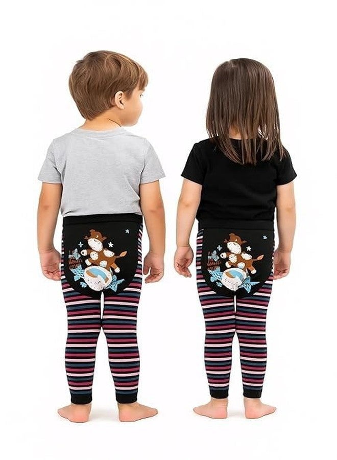 Fashiol Kids Warm Stocking Leggings | Soft Wool Blend Thermal Pants for Baby Boys & Girls | Unisex Baby Winter Wear Bottom (in, Age, 9 Months, 12 Months, 1, Blue) - Image 2