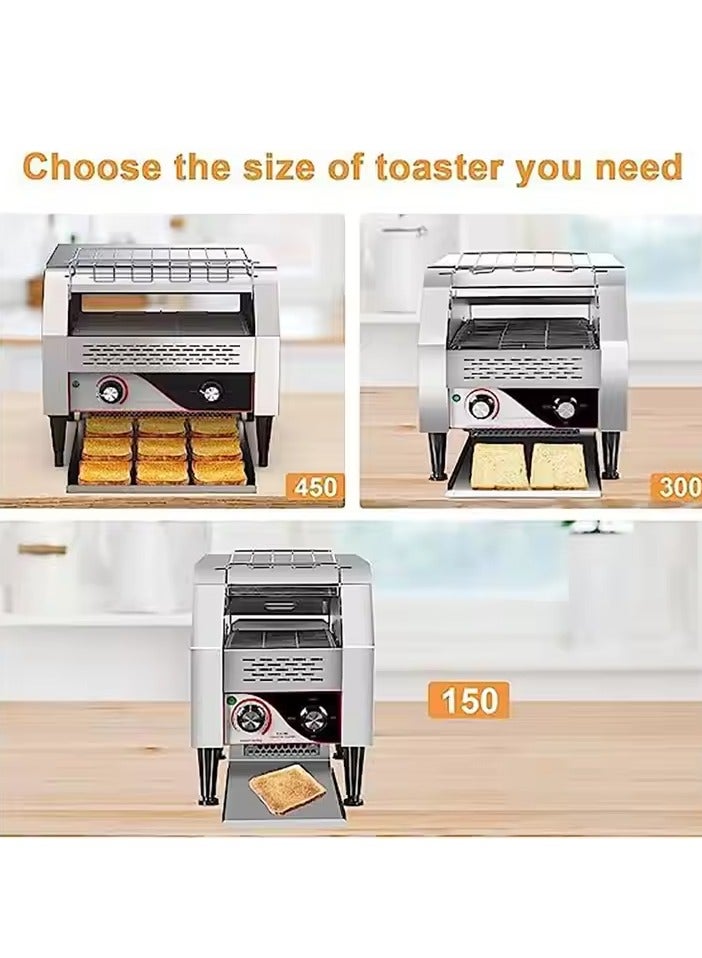 Electric Toaster Machine, 2200W Commercial Conveyor Toaster with Indicator Light, 3 Toasting Modes And 7 Levels Baking Range Adjustable, Two-way Output and Removable Bread Tray, for Restaurants  - Image 5