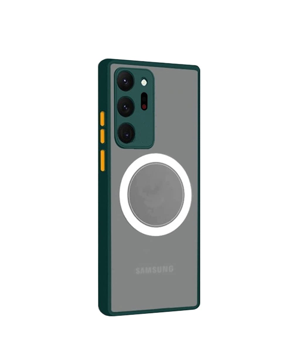 Doowear Galaxy Note 20 Ultra Case Magnetic [Support Magsafe Charger] Wireless Anti-Scratch Shockproof Matte Clear Camera Protection Slim Phone Cover Case for Samsung Galaxy Note 20 Ultra-Dark Green