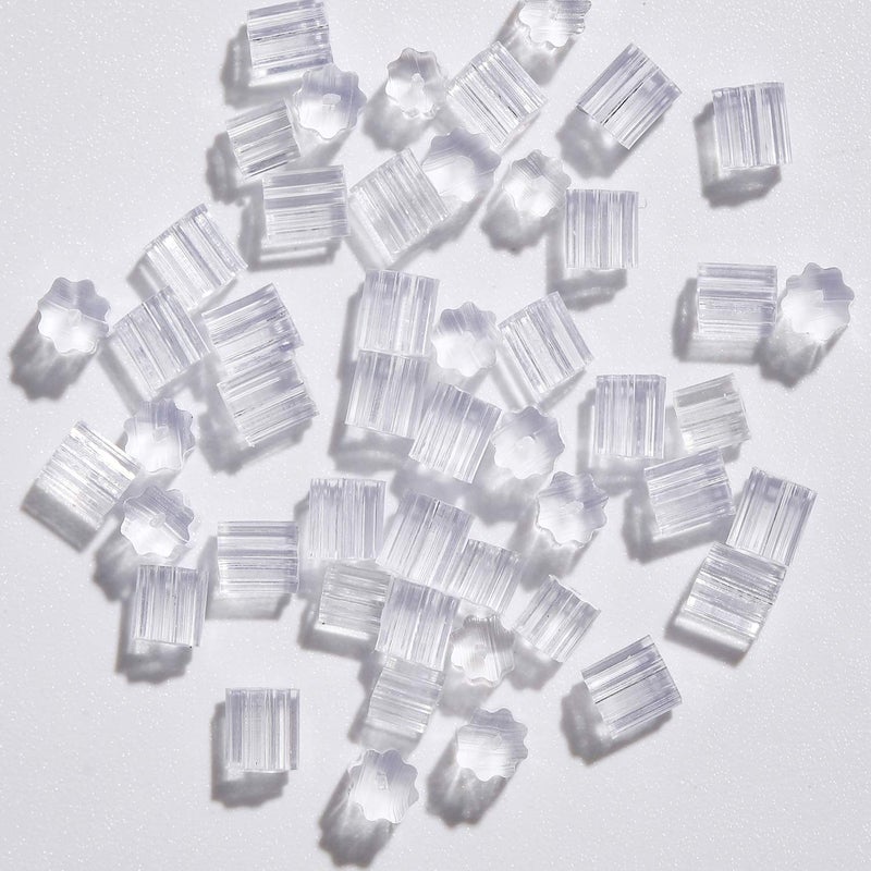 Silicone Earring Backs 200PCS Soft Clear Earring Backing Replacement Stoppers for Stud Post Fishhook Earrings Hypoallergenic