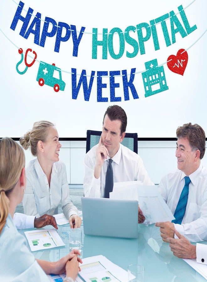 FOZEE Hospital Week Banner, Hospital Appreciation Week Party Decorations, National Hospital Week Decorations - Image 4