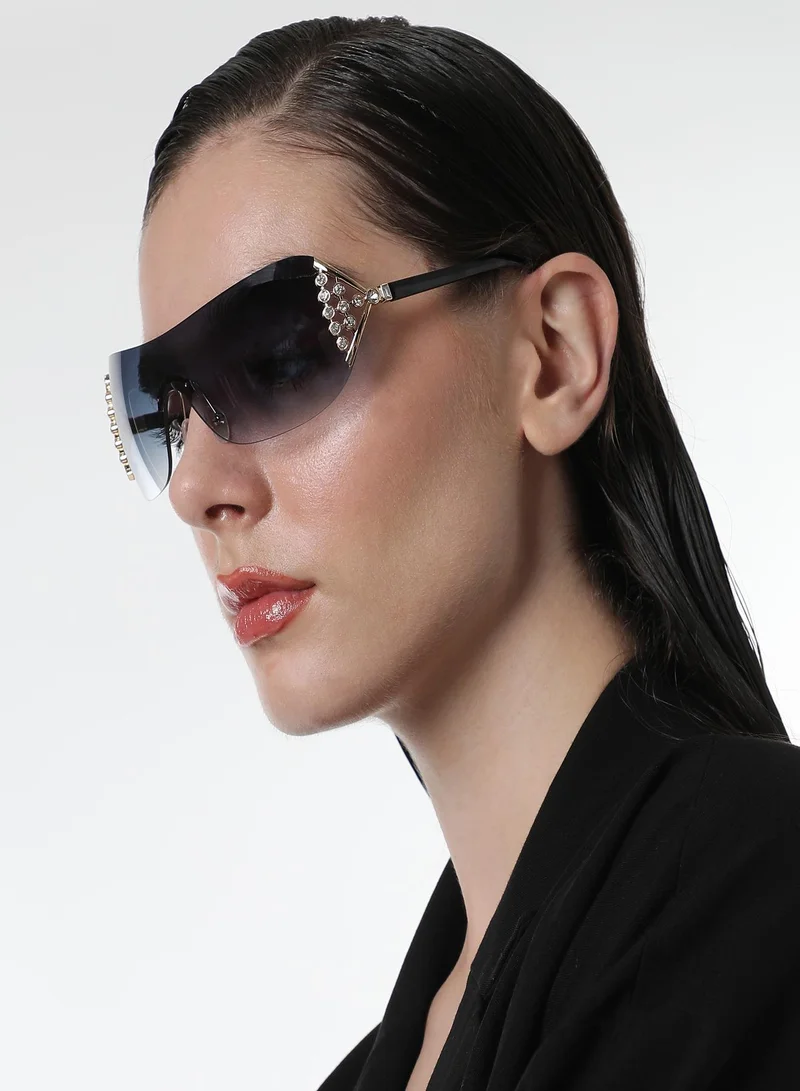 Haute Sauce The Bling Wrap Sunglasses - Onyx Black