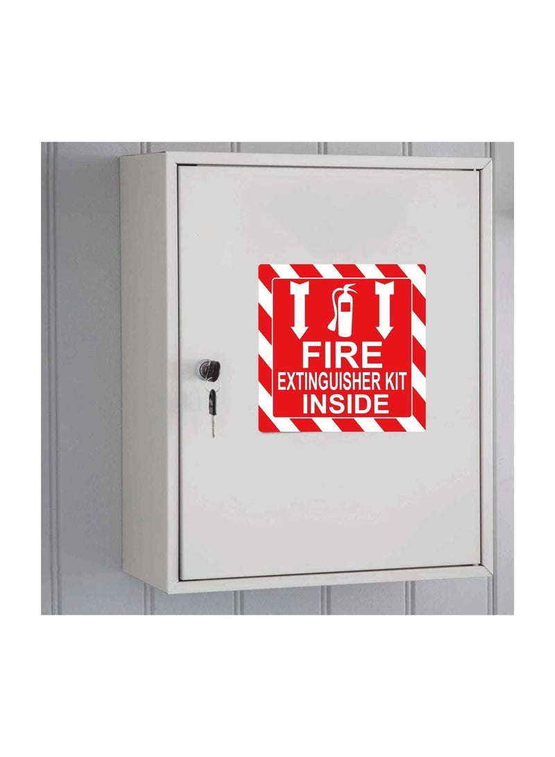Printed Sticker Fire Extinguisher Inside First Aid Kit Inside, 4 Pieces of Each Shape  - Image 3