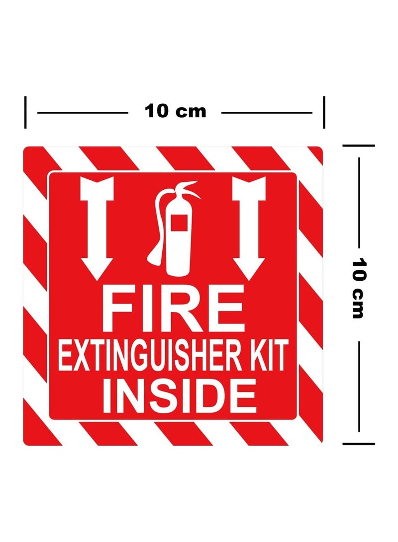 Printed Sticker Fire Extinguisher Inside First Aid Kit Inside, 4 Pieces of Each Shape  - Image 5