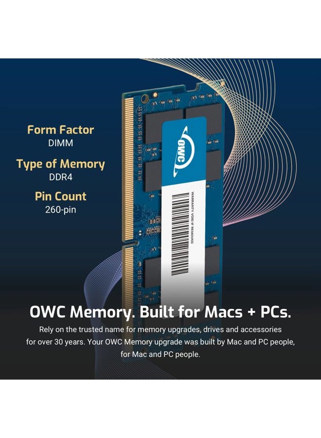 OWC 128GB (4 x 32GB) 2666MHz DDR4 PC4-21300 SO-DIMM 260 Pin Memory Upgrade, (OWC2666DR4S128S), For 2019-2020 27 inch iMac (iMac19,1 iMac20,1 iMac20,2) - Image 3