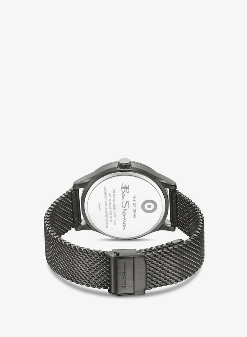 Ben Sherman Green St Albans Green Dial Gunmetal Stainless Steel Bracelet Multifunction Watch for Men, 43.5mm for Men | Best Price UAE