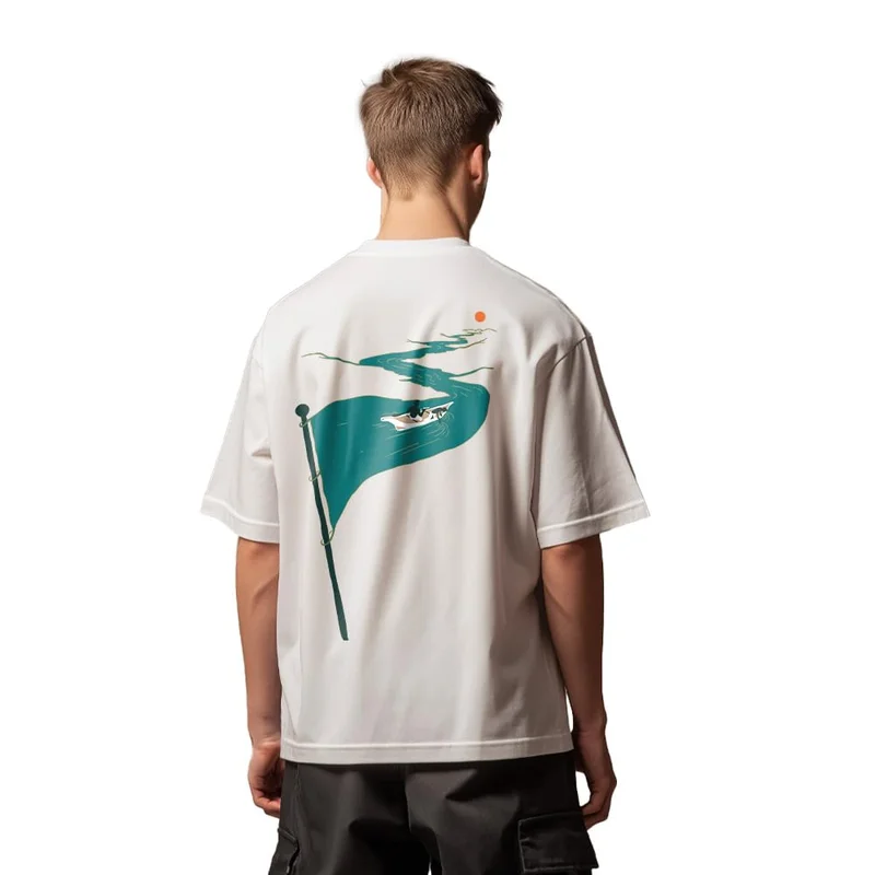 NOBERO  Men's Oversized Cotton Graphic T-Shirt for Men | Best Price UAE