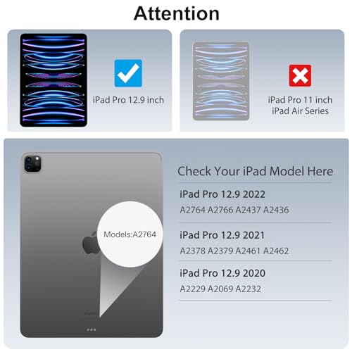 Sparin 2+2 Pack SPARIN Screen Protector for iPad Pro 12.9 (2022/2021/2020) + Camera Lens Protector, Tempered Glass for iPad Pro 12.9 inch 6th/5th/4th Generation, Support Apple Pencil & Case Friendly - Image 2