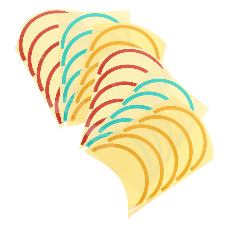 ملصقات مقياس الضغط الملون 6 أوراق أحمر أخضر أصفر ملصقات صناعية مقاومة للماء للسلامة - Image 2