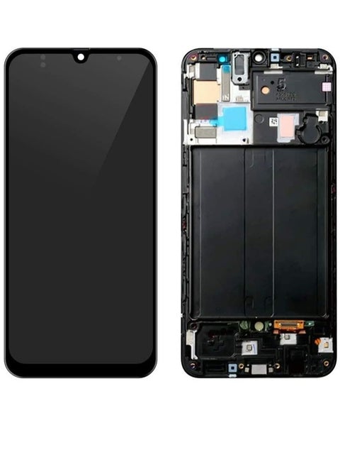 Samsung Galaxy A50 Screen LCD Display Replacement Digitizer Assembly with Black Frame and Supports Fingerprint Sensor