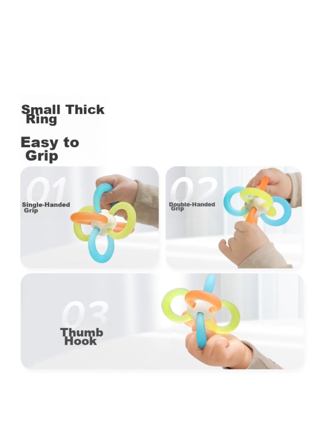 Shiximan Manhattan Teething Ball, Baby Oral Stage, 0-3 Months, Chewable, Food-grade, Grip Training - Image 2
