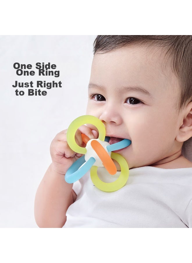 Shiximan Manhattan Teething Ball, Baby Oral Stage, 0-3 Months, Chewable, Food-grade, Grip Training - Image 1