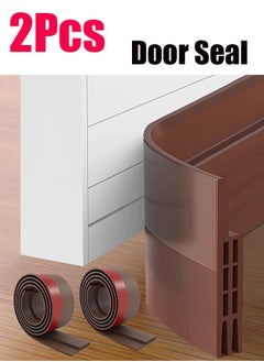 Bukela Door Seal Strip,Door Draft Stopper, Self Adhesive ,Door Guard Insulator Seal for Exterior The Door Bottom Slot Doors Draft Excluder for Blocking Bugs, Air, Dust (1 Meter*2pcs)  - Image 1