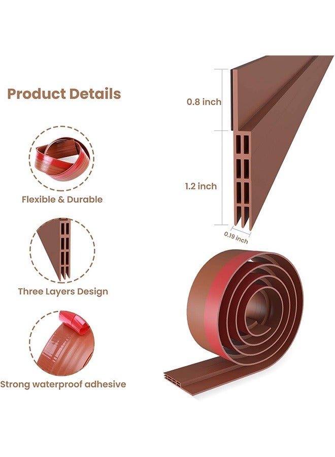 Bukela Door Seal Strip,Door Draft Stopper, Self Adhesive ,Door Guard Insulator Seal for Exterior The Door Bottom Slot Doors Draft Excluder for Blocking Bugs, Air, Dust (1 Meter*2pcs) - Image 2