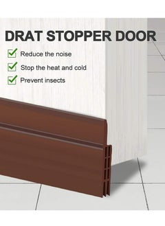 Bukela Door Seal Strip,Door Draft Stopper, Self Adhesive ,Door Guard Insulator Seal for Exterior The Door Bottom Slot Doors Draft Excluder for Blocking Bugs, Air, Dust (1 Meter*2pcs)  - Image 4