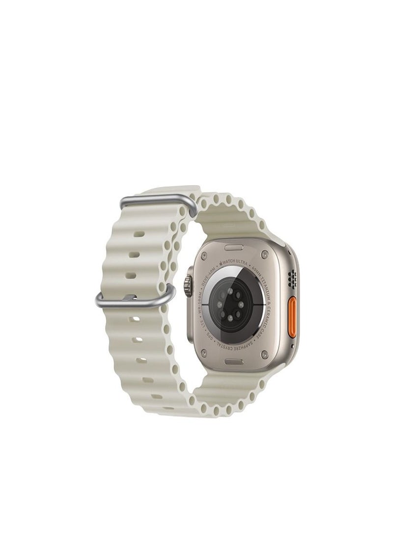 GULFLINK Adjustable Loop Sport Fluro elastomer Breathable Watch Band for Apple Watch 42/44/45/49mm Starlight - Image 2