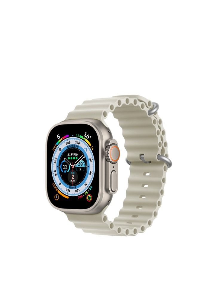 GULFLINK Adjustable Loop Sport Fluro elastomer Breathable Watch Band for Apple Watch 42/44/45/49mm Starlight - Image 1